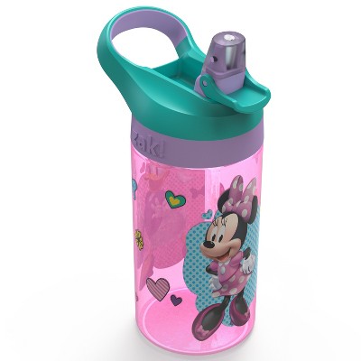 Zak Designs Disney Minnie One Touch Button Water Bottles with