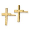 Black Bow Jewelry 13mm Polished and Satin Heart Cross Post Earrings in 14k Yellow Gold - 2 of 4