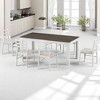 7-Piece Extendable Dining Set with 2 Drawers, Solid Wood Table and 6 Upholstered Chairs – Expandable for Family Meals, for Kitchen & Dining Room - 4 of 4