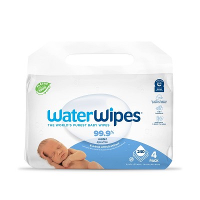 WaterWipes Plastic-Free Original Water Baby Wipes - 240ct