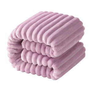 Flannel Fuzzy Toddler Blanket, Fluffy Warm and Lightweight Baby Plush Blanket - NTBAY - 1 of 4