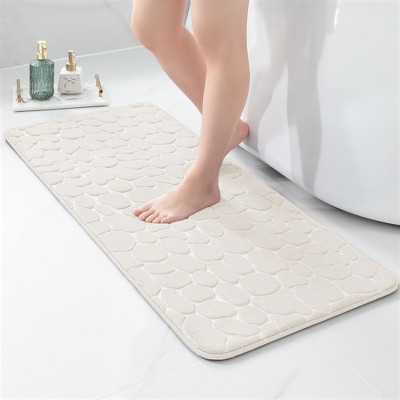 Evideco French Home Goods 3D Pebble Memory Foam Bath Mats - Bath Mat, Runner Mat, and Contour Mat Available in 10 Colors