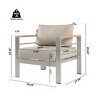Aluminum Patio Club Chair with Cushion,Modern Outdoor Lounge Chair with Rust Resistant Frame,Garden Seating Chair for Terrace-Koiai - 4 of 4