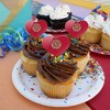 University of Louisiana at Lafayette Primary Logo Heart Love Cupcake Picks Toppers Decoration Set of 6 - 4 of 4