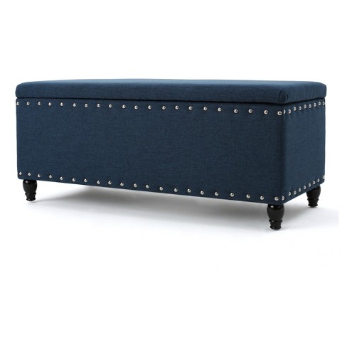 Blue ottoman foot stool zahra 2025 christopher knight