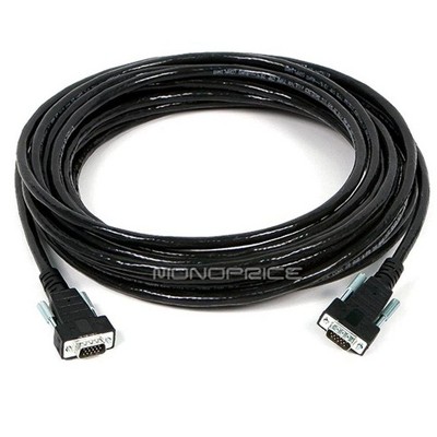 Monoprice Video Cable - 35 Feet - Black | SVGA Male to Male Plenum Rated Cable
