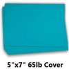 Hamilco Colored Scrapbook Cardstock Paper 5x7 Card Stock Paper 65 lb Cover 100 Pack (Coral Teal) - 2 of 4