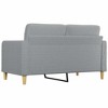 vidaXL 2-seater Sofa Light grey Fabric (100% polyester), Metal, Textilene - 4 of 4