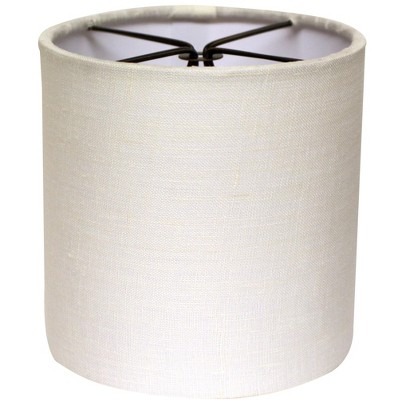 Vynxaria Drum Chandelier Lampshades 4.5x4.5 Inches (Set of 6), Snow White