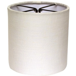 Vynxaria Drum Chandelier Lampshades 4.5x4.5 Inches (Set of 6), Snow White - 1 of 4