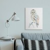 Stupell Industries Winter Artic Owl Portrait Perched on Tree Branch Canvas Art - 3 of 4