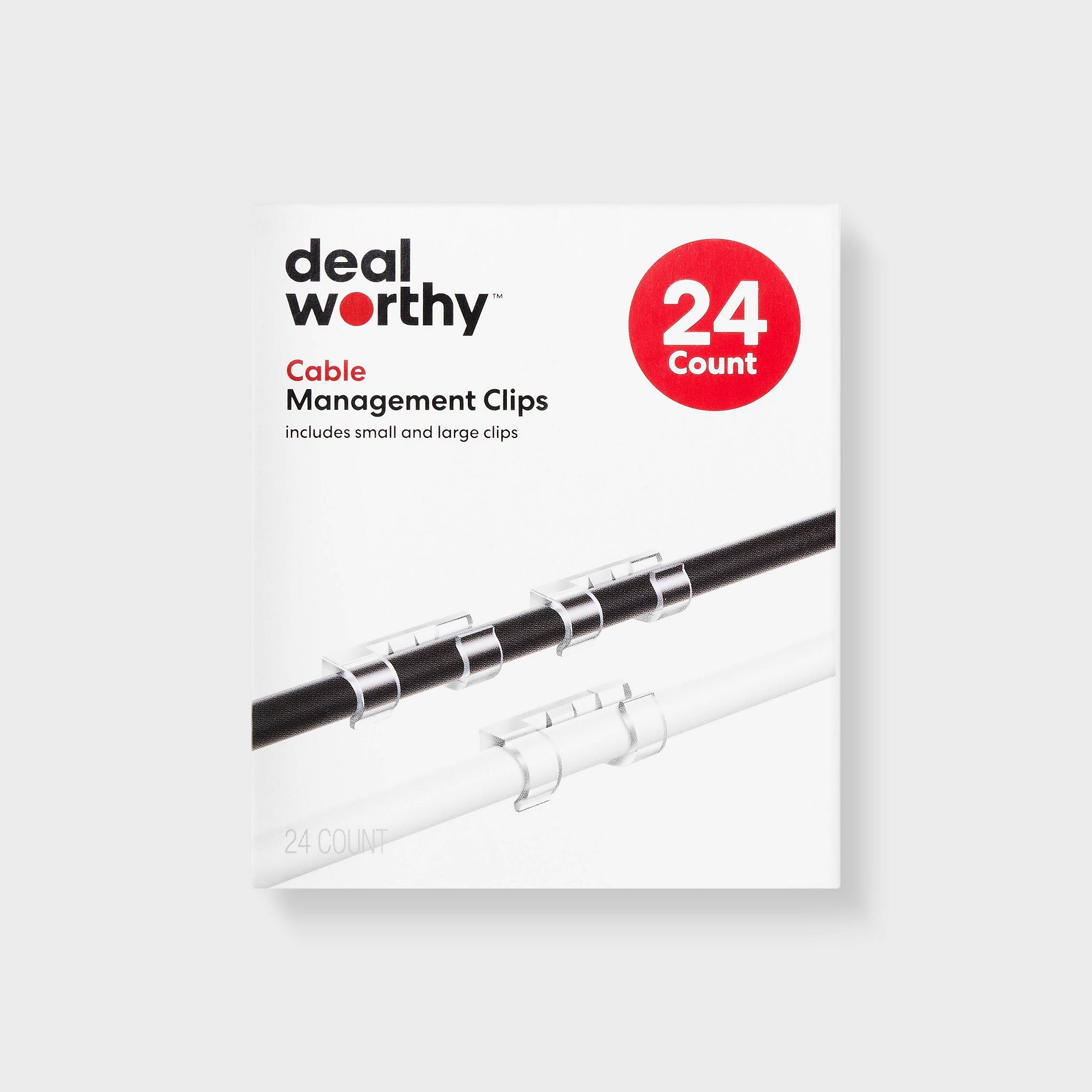 Clear Cable Clips - dealworthy™ 24ct: Cable Management Accessories