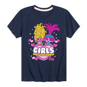 Boys' - Trolls - Girls Rule The World Viva and Poppy Short Sleeve Graphic T-Shirt - 1 of 4