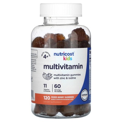 Nutricost Kids, Multivitamin Gummies, For Ages 4+, Mixed Berry, 120 Gummies