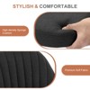GlasFlength Modern Fabric Seating Sets with Wheels, Armless and Adjustable Swivel Office Desk Chairs, for a Variety of Occasions, Black, 21"*21"*18" - 3 of 4