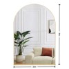 GlasFlength Decorative Wall Mirrors Aluminum Frame Wall Mounted Decorative Mirror, Modern Arched Vanity Mirror, Gold, 36"*24"*1.2" - 3 of 4