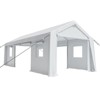 Portable Garage, Carport Canopy - 12x20 FT Heavy Duty with 6 Doors, Waterproof All-Season Shelter for Trucks, Boats (White) - 2 of 4