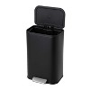 Trash Can with Lid, Stainless Steel Step-on Garbage Can with Removable Inner Bucket for Kitchen Bathroom, Office, Living Room - 2 of 4
