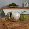 Frosted Juniper Scented Soy Candle with Pressed Leaf Lid 5"D - 2 of 4
