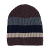 CTM Men's Heavy Knit Wool Blend Striped Winter Beanie Hat - 4 of 4