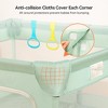 GOTGELIF 74"x50" 4-Panel Baby Playpen Spacious & Secure Portable Playard - 3 of 4