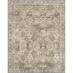 Abynow Diamond Distressed Persian Style Washable Indoor Rug - 1 of 4