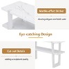 KTMBDW Console Table, 2 Tier Entryway Table with Storage Shelves and Marble-Effect Top, Narrow Sofa Tables for Living Room, Foyer, Hallway, Entrance - 4 of 4