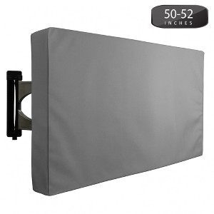Outdoor TV Cover for Patio – Universal Weatherproof Television Protector – Fits Most TV Mounts & Brackets – Waterproof & Dustproof - Grey - 1 of 4