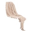 HomeRoots Blush Woven 100% Woven Textured Cotton Floral Throw Blanket - 4 of 4