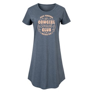 Women's - Instant Message - Cowgirl Social Club Graphic T-shirt Dress - 1 of 4