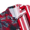 Clearlove Men's Hawaiian Sets Floral Printed Short Sleeve Button Down Shirts Drawstring
 Shorts Casual Outfits - 4 of 4