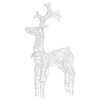 vidaXL Reindeer Christmas Decoration Set of 3 Warm White Acrylic - 3 of 4