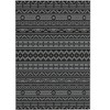 NAYSAYE Outdoor Rug Reversible Waterproof Plastic Straw Mat 6' x 9' with Carry Bag for Patio and Travel, Black and Gray - 2 of 4