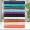 Basketweave Jacquard Cotton Modern Absorbent 6-Piece Towel Set by Blue Nile Mills - 4 of 4