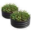 NAYSAYE Planter Set of 2 Metal Raised Garden Bed Durable Design Easy Assembly for Indoor Outdoor Garden, Black, 47.24"*47.24"*11.42" - 2 of 4