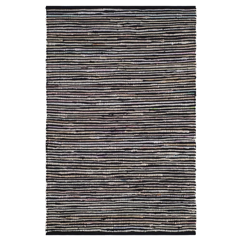 8'x10' Jessica Woven And Flatweave Rug Black/Multi - Safavieh