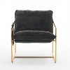 CIPACHO 2 Chairs in 1 Box, Upholstered Hanging Armchair with Arm PocketsMetal frame, gold-plated craftsmanship, crushed foam cushions,Dark Gray - 2 of 4