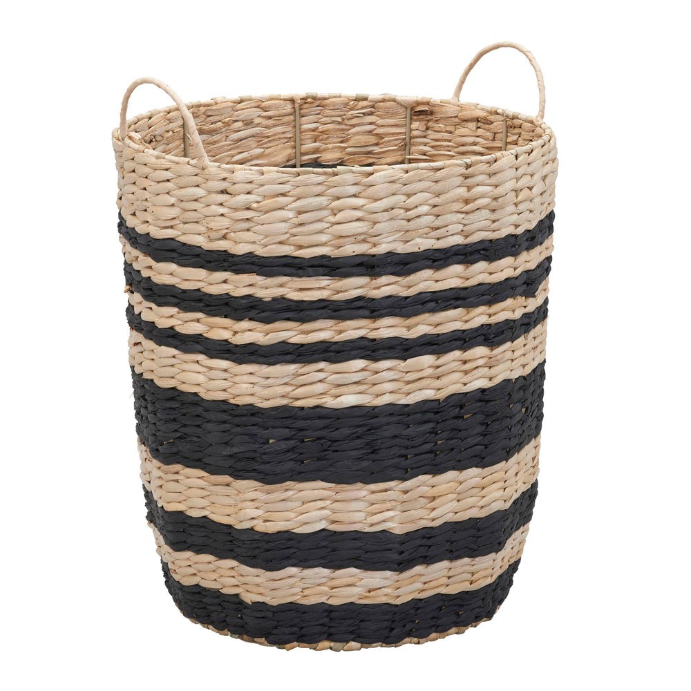 Photos - Other interior and decor Household Essentials Multi-Band Basket with Handles Cattail and Paper Rope