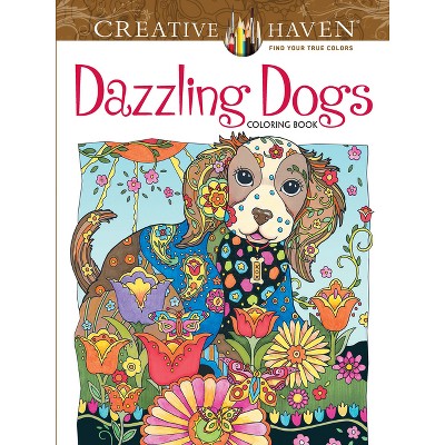 Creative Haven Dazzling Dogs Coloring Book - (adult Coloring