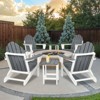 Aoodor HDPE Outdoor All-Weather Folding Adirondack Chair for Patio, Garden, Backyard, Deck Lawn Fire Pit 32'' (L) x 29'' (W) x 37'' (H) - 3 of 4