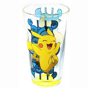 Just Funky Pokemon Pikachu Pokeball Bottom 16oz Pint Glass - 1 of 1