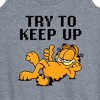 Women's - Garfield - Try To Keep Up Graphic Racerback Tank - 2 of 4