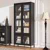 Bookshelf Traditional with Adjustable Shelves and Glass Doors for Home Office 31.5in Wide - 3irtyhousy - 2 of 4