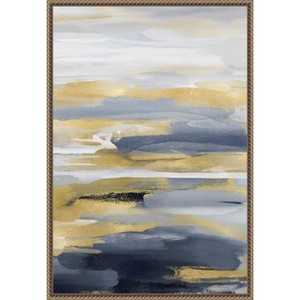 Amanti Art Intuition Blue and Gold II by Jackie Hanson Canvas Wall Art Print Framed 16 x 23-in. - 1 of 4