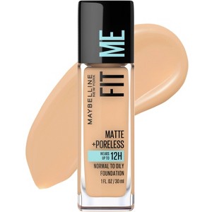 Maybelline Fit Me Matte + Poreless Oil Free Liquid Foundation - 1 fl oz - 1 of 4