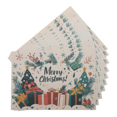 Unique Bargains Christmas Greeting Card Multicolor 4.5"x 3.1" 10 Pcs