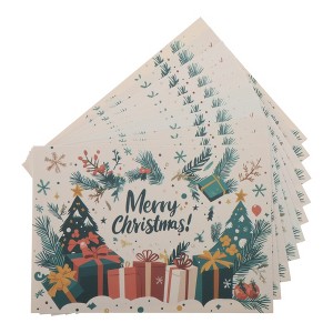 Unique Bargains Christmas Greeting Card Multicolor 4.5"x 3.1" 10 Pcs - 1 of 4