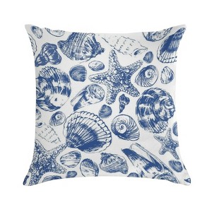 Underwater Landscape Sea Shells Pillow Covers 18x18 Decorative Throw Pillows Soft Square Cushion Covers for Couch Sofa Bedroom - 1 of 1