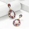 Ross-Simons 10-10.5mm Cultured Pearl and 10.00 ct. t.w. Multi-Gemstone Drop Earrings in 18kt Gold Over Sterling - 3 of 4