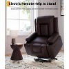 Oversized Power Lift Recliner Chair - Heat and Massage, PU Leather Electric Lift Recliner for Elderly & Mobility Impaired - 3 of 4